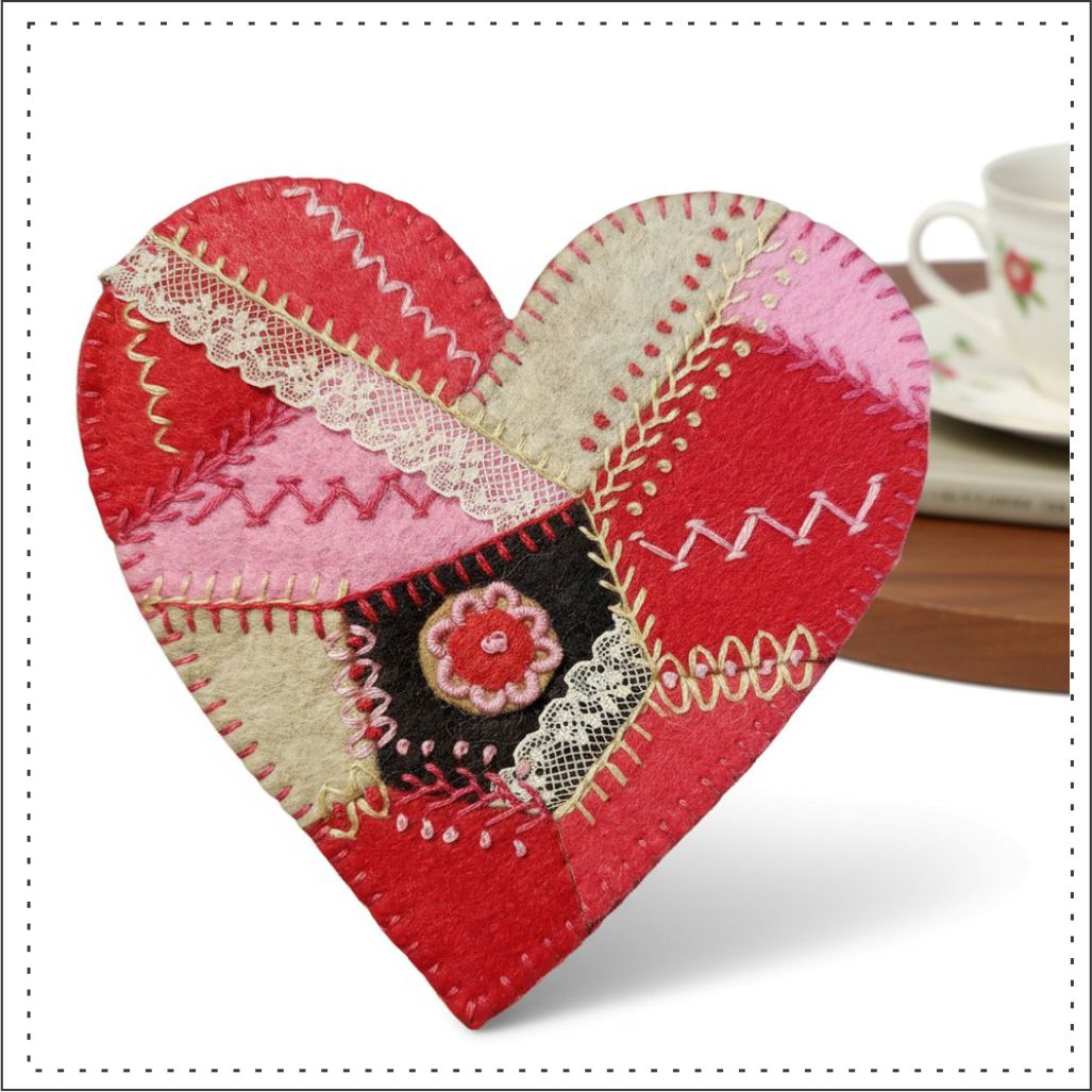 Valentine's Day Heart Embroidery Kits for Beginners by Artsi2