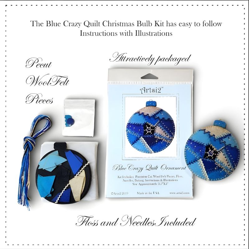 Crazy Quilt Christmas Bulbs Value Pack