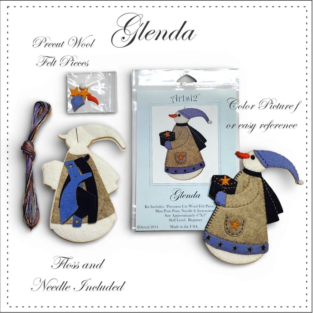 Snowman & Snow Women Value Pack Hand Embroidery Stitch Kit by Artsi2