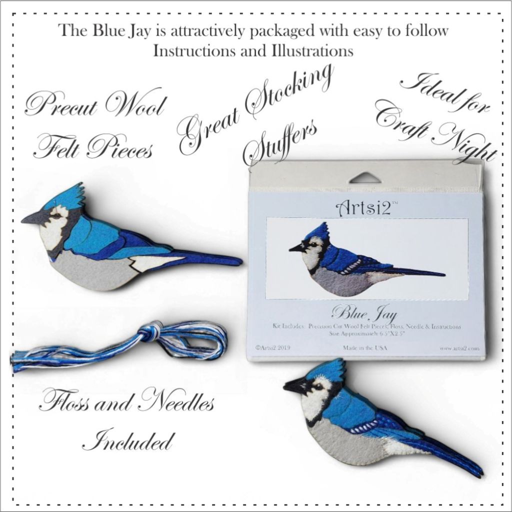 Birds of a Feather Value Pack With Cardinal, Blue Jay & Chickadee by Artsi2