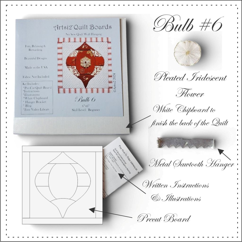 Christmas Bulbs DIY No Sew Quilt Kit by Artsi2 Value Pack