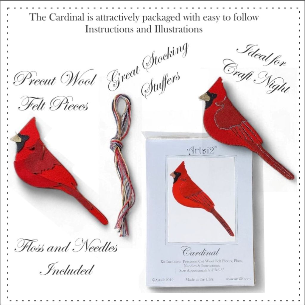 Birds of a Feather Value Pack With Cardinal, Blue Jay & Chickadee by Artsi2