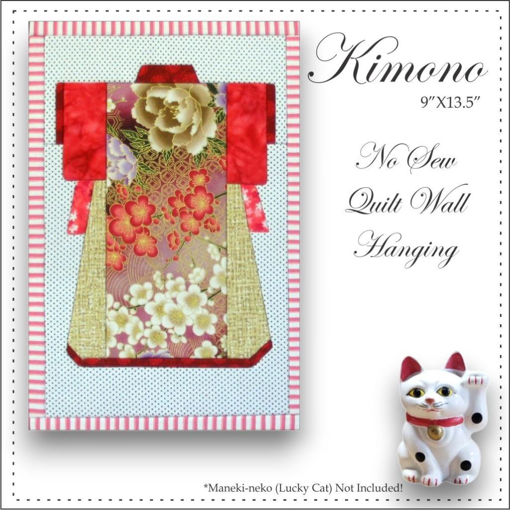 Kimono Quilt Easy DIY No Sew Quilt by Artsi2 9"X13.5"