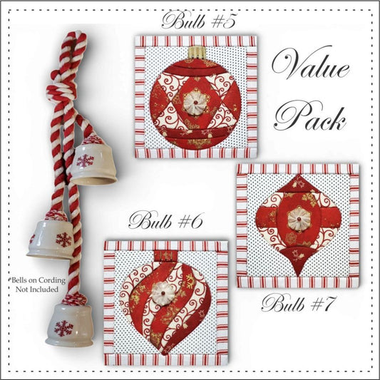 Christmas Bulbs DIY No Sew Quilt Kit by Artsi2 Value Pack