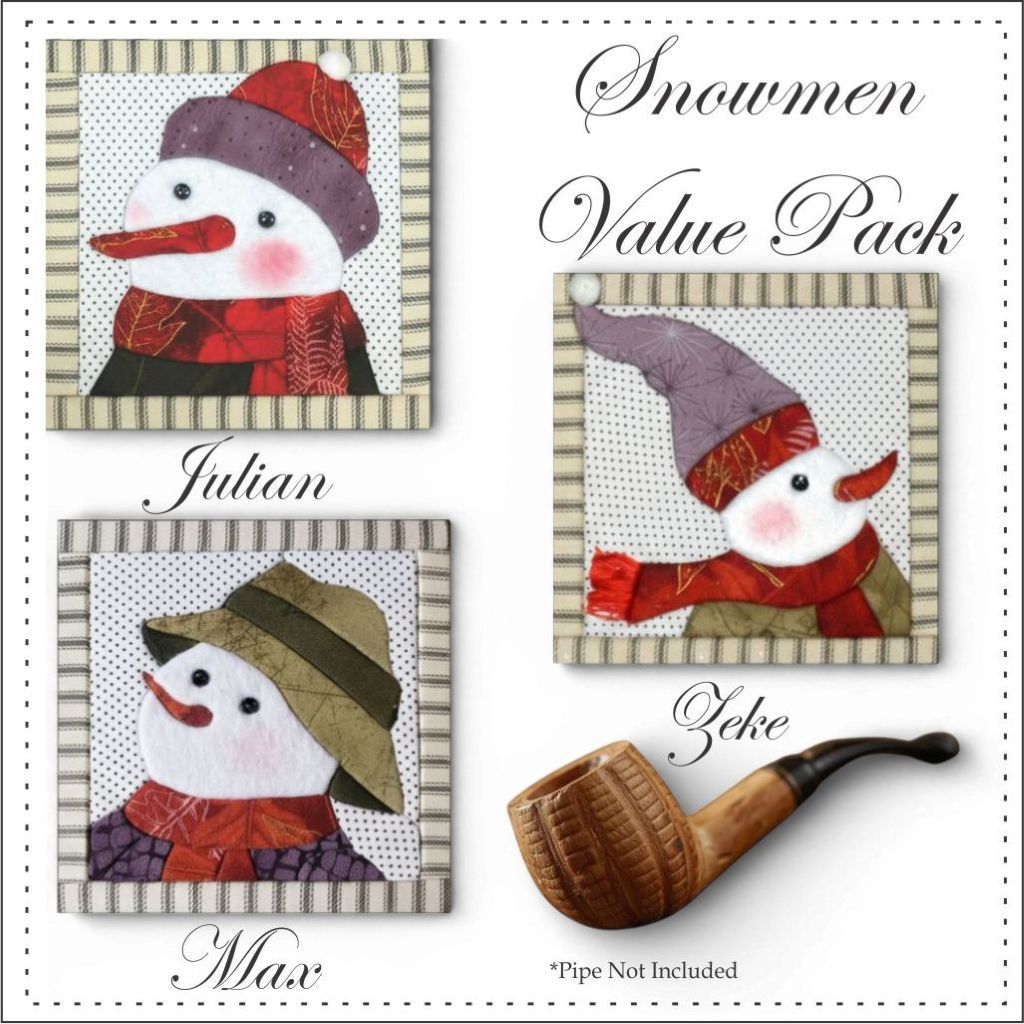 Snowmen DIY No Sew Quilts by Artsi2 Value Pack